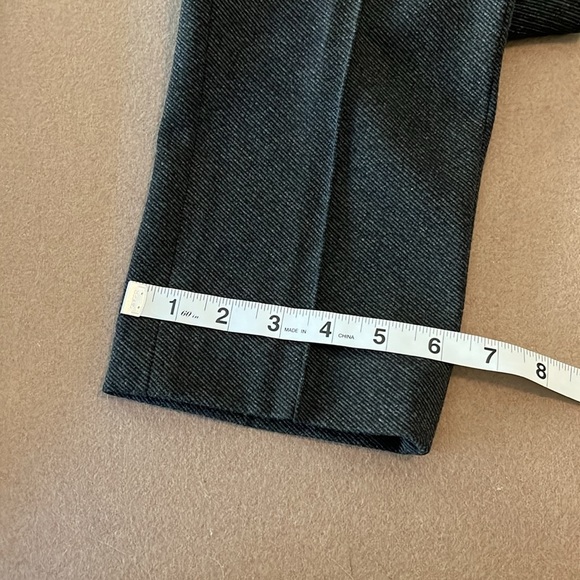 THEORY PINTUCK PANT KNIT TWILL 2 - Dark Grey Charcoal - Size 8 - Picture 11 of 13